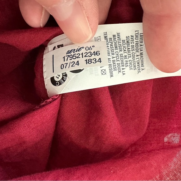 Aerie Lace Godet Skirt in Cherry‎ Tart Size Small - Picture 5 of 9